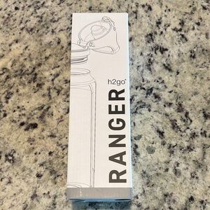 Ranger h2go Water Bottle - Silver and Navy NIB